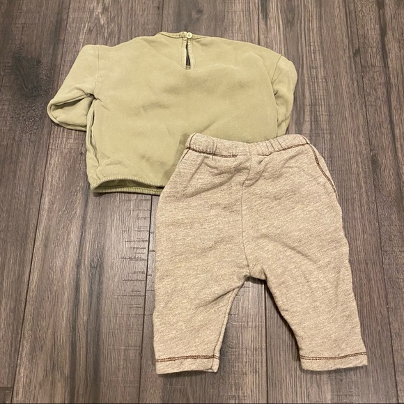 Zara Smile Daily Olive Green Sweater and Pants Outfit - Picture 3 of 4